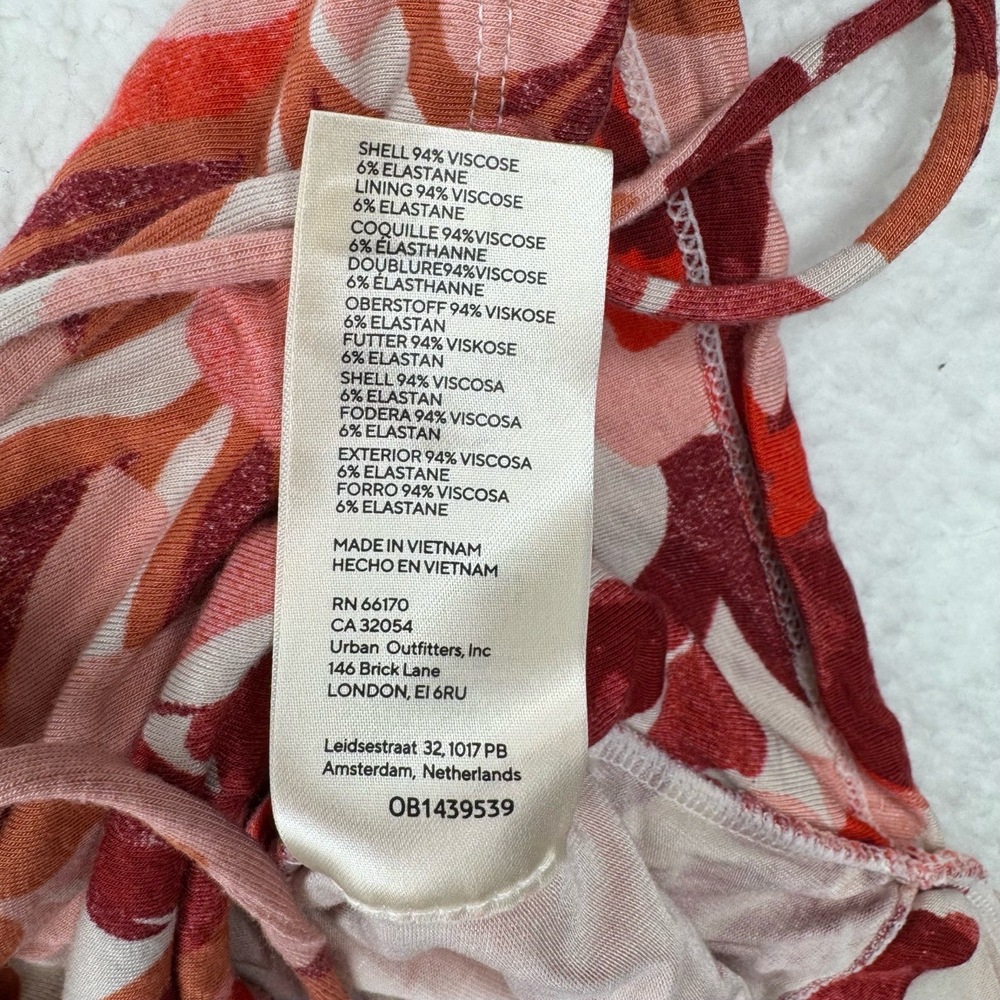 Free People Mimi Tropical Floral Dress High Slit Open Back Maxi Large - Picture 12 of 16